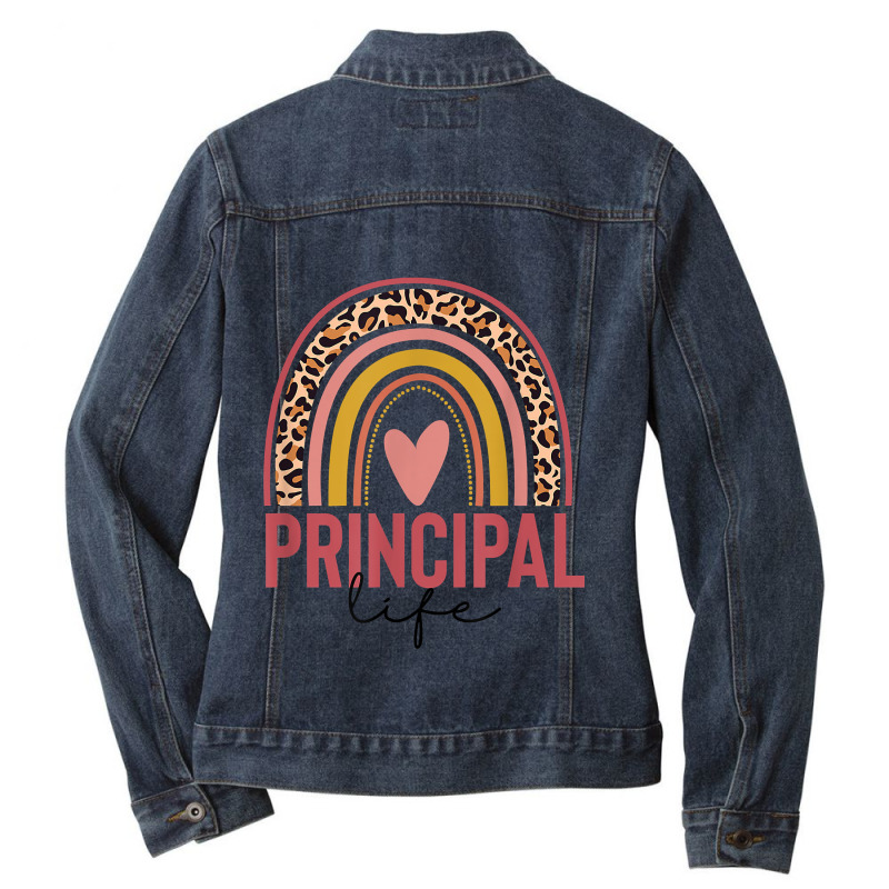 Elementary Principal Life, Gift For Principal, Rainbow Ladies Denim Jacket by JonathonBarringer | Artistshot