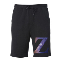 Letter Z Initial Galaxy Effect Fleece Short | Artistshot