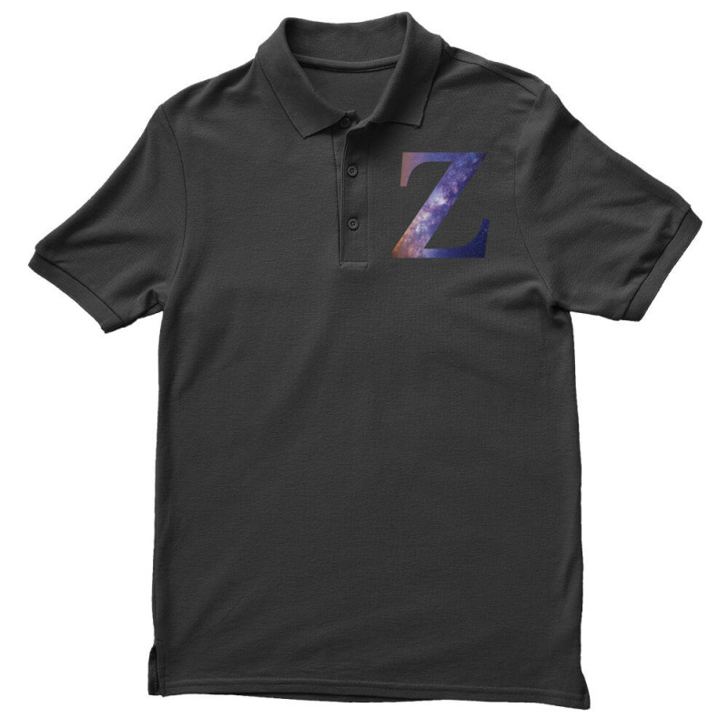 Letter Z Initial Galaxy Effect Men's Polo Shirt by ELVIASAINTANDRE | Artistshot