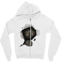 Cat Shirt, Gray Cat Tshirt, Cat Torn Cloth Shirt, Kitten Zipper Hoodie | Artistshot