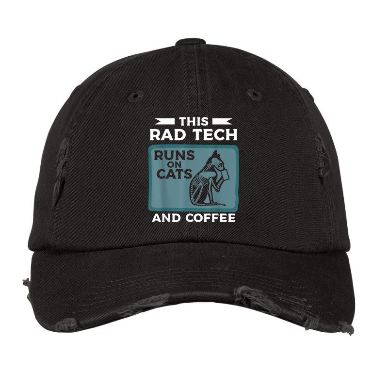 This Rad Tech Runs On Cats And Coffee Radiologist Vintage Cap by Posh | Artistshot