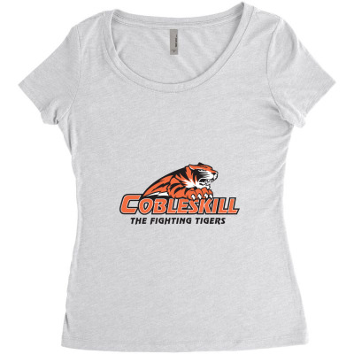 Suny Merch, Cobleskill Fighting Tigers Women's Triblend Scoop T-shirt Designed By Beom Seok Bobae