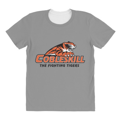 Suny Merch, Cobleskill Fighting Tigers All Over Women's T-shirt Designed By Beom Seok Bobae