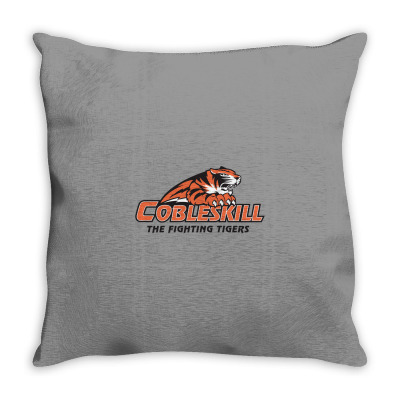 Suny Merch, Cobleskill Fighting Tigers Throw Pillow Designed By Beom Seok Bobae