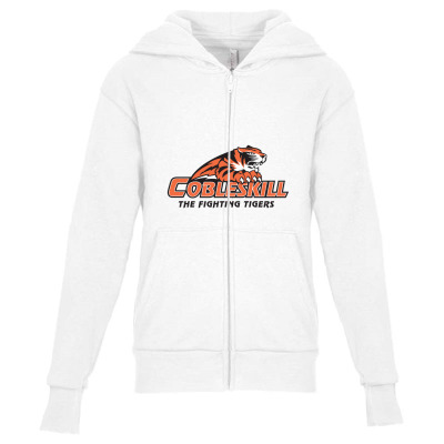Suny Merch, Cobleskill Fighting Tigers Youth Zipper Hoodie Designed By Beom Seok Bobae
