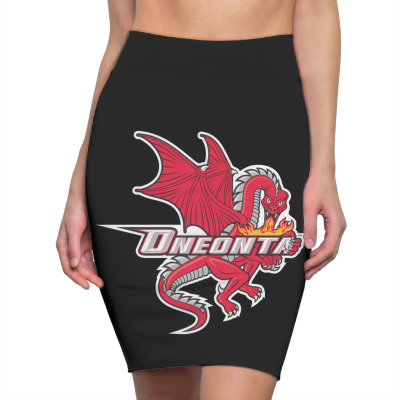 Suny Merch,oneonta Red Dragons Pencil Skirts Designed By Beom Seok Bobae