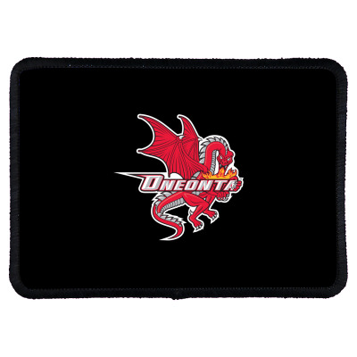 Suny Merch,oneonta Red Dragons Rectangle Patch Designed By Beom Seok Bobae