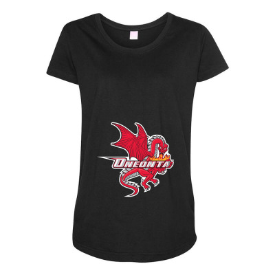 Suny Merch,oneonta Red Dragons Maternity Scoop Neck T-shirt Designed By Beom Seok Bobae