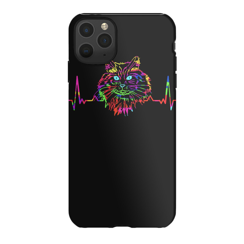 Norwegian Forest Cat T  Shirt Colorful Norwegian Forest Cat Heartbeat Iphone 11 Pro Max Case | Artistshot