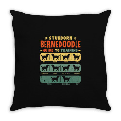 bernedoodle funny guide to traning Throw Pillow | Artistshot