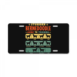 bernedoodle funny guide to traning License Plate | Artistshot