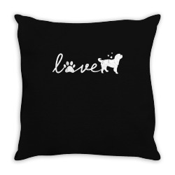 bernedoodle love dog pet lover gift Throw Pillow | Artistshot