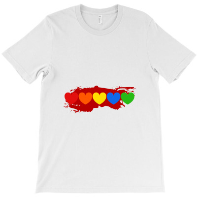 Pride Hearts T-shirt Designed By Myluphoto