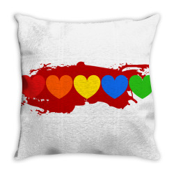 pride hearts Throw Pillow | Artistshot
