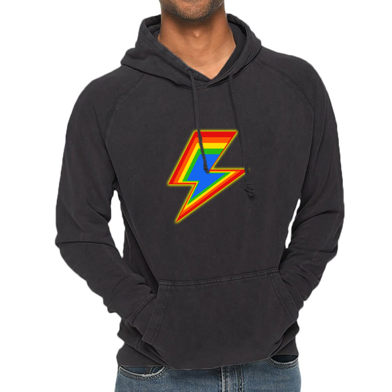 Pride Lightning Bolt Vintage Hoodie by myluphoto | Artistshot