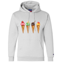 Assorted Ice Cream Cones  Assorted Ice Cream Cones Strawberr Champion Hoodie | Artistshot