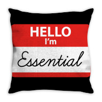 Hello I'm Essential ,essential Throw Pillow | Artistshot