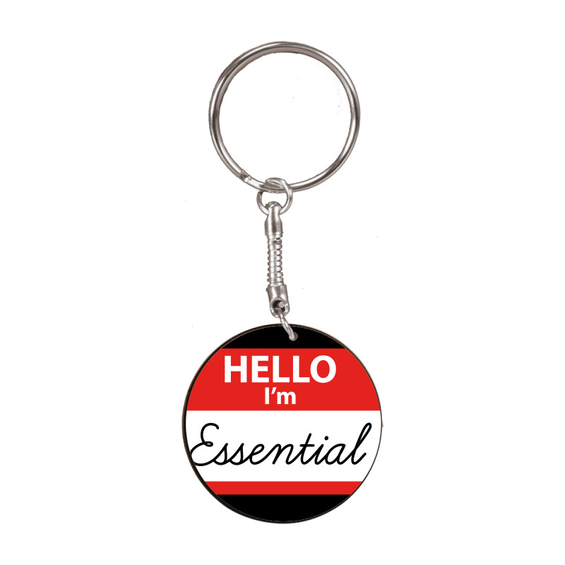 Hello I'm Essential ,essential White Round Keychain | Artistshot