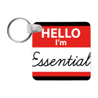 Hello I'm Essential ,essential Frp Square Keychain | Artistshot