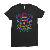 Happy 2nd Banana Day Ladies Fitted T-shirt | Artistshot