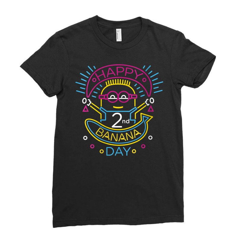 Happy 2nd Banana Day Ladies Fitted T-Shirt by BuiDoc | Artistshot