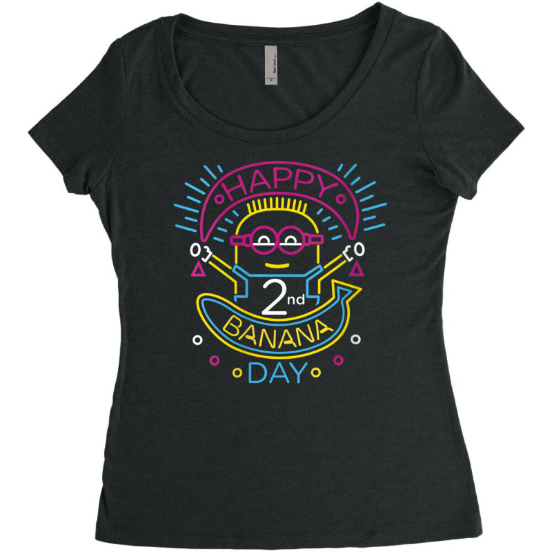 Happy 2nd Banana Day Women's Triblend Scoop T-shirt by BuiDoc | Artistshot