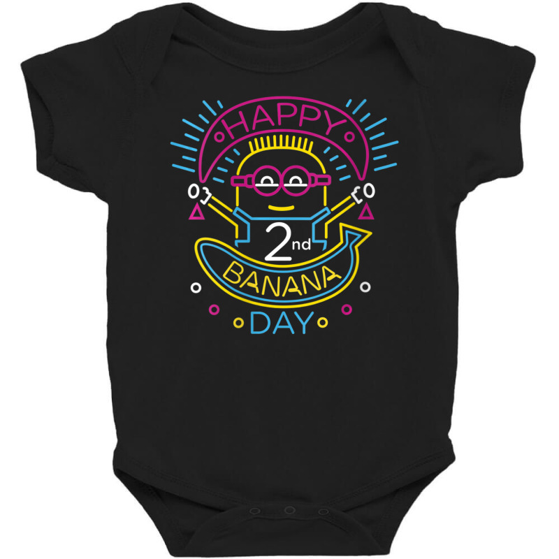 Happy 2nd Banana Day Baby Bodysuit by BuiDoc | Artistshot