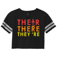 English Grammar Lesson There Their Theyre Teacher Gift Scorecard Crop Tee | Artistshot