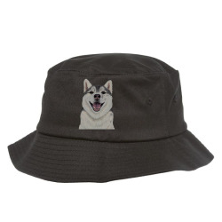 siberian husky t  shirt siberian husky   up close dog t  shirt Bucket Hat | Artistshot