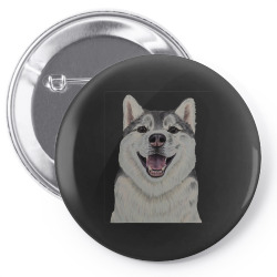 siberian husky t  shirt siberian husky   up close dog t  shirt Pin-back button | Artistshot