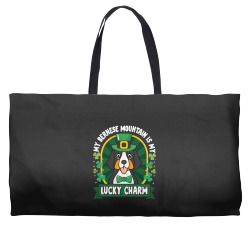 bernese mountain is my lucky charm st patricks Weekender Totes | Artistshot
