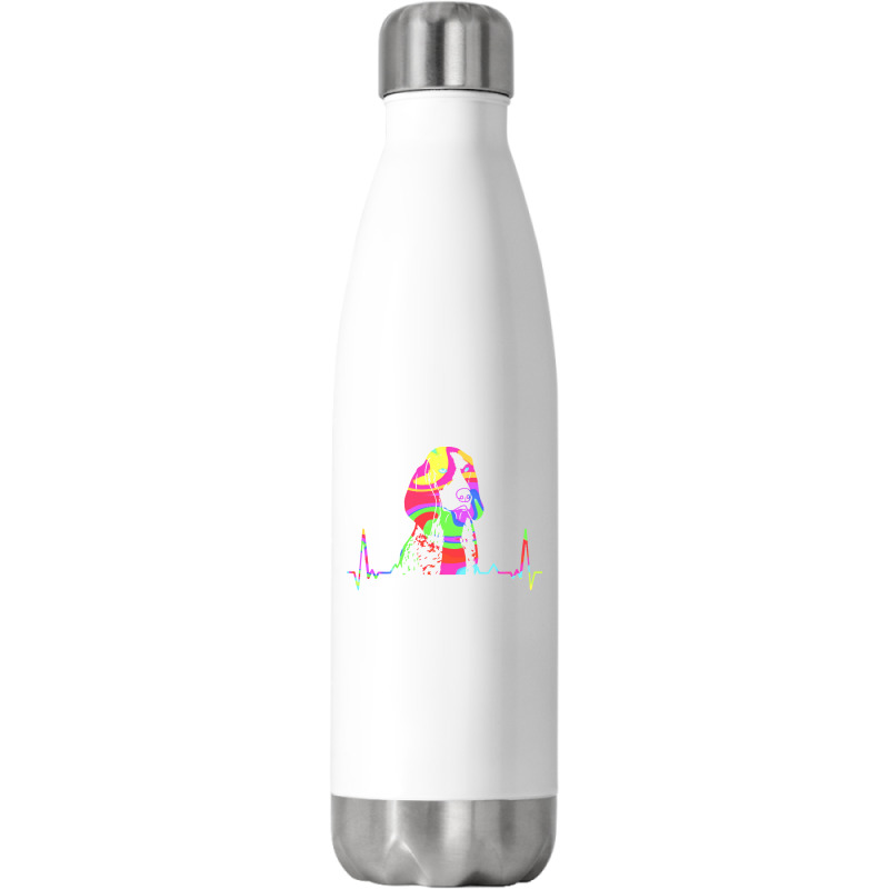 Bluetick Coonhound T Shirtcolorful Bluetick Coonhound Heartbeat T Shir Stainless Steel Water Bottle | Artistshot
