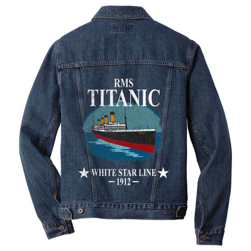 Rms Titanic White Star Line Cruise Ship 1912 Boys Girls Kids Men Denim Jacket | Artistshot