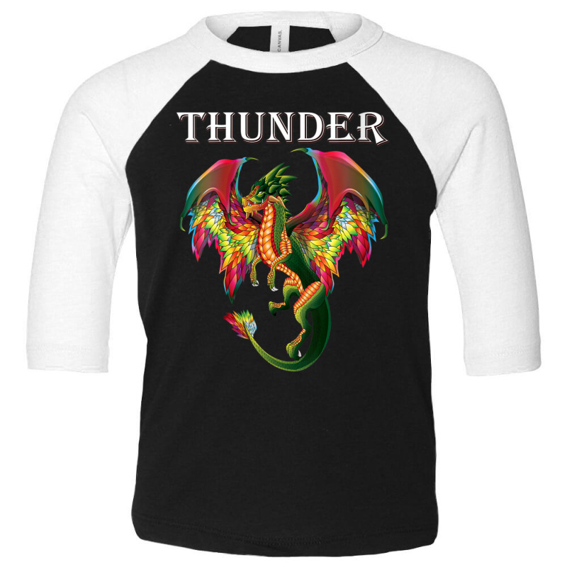 Womens Imagine You Are A Thunder Dragon Breathing Fire With Wings V-ne Toddler 3/4 Sleeve Tee by cm-arts | Artistshot