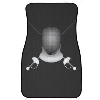 Fencing Fencing - Crossed Fencing Swords And Fencing Mask Front Car Mat | Artistshot