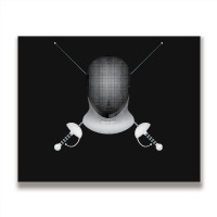 Fencing Fencing - Crossed Fencing Swords And Fencing Mask Metal Print Horizontal | Artistshot