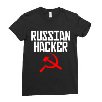 Russian Hacker T Shirt Hammer And Sickle Funny Sarcastic Triblend Ladies Fitted T-shirt | Artistshot