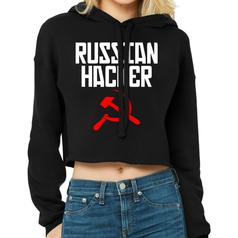 Russian Hacker T Shirt Hammer And Sickle Funny Sarcastic Triblend Cropped Hoodie by AMYBROKER | Artistshot