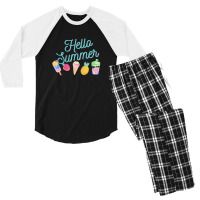 Hello Summer Tshirt 1 Men's 3/4 Sleeve Pajama Set | Artistshot