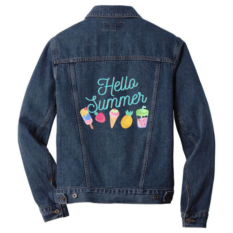 Hello Summer Tshirt 1 Men Denim Jacket | Artistshot