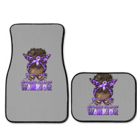 Domestic Violence Warrior Afro Messy Bun Full Set Car Mats | Artistshot