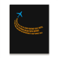 Phonetic Alphabet Gift Pilot Airplane Metal Print Vertical | Artistshot