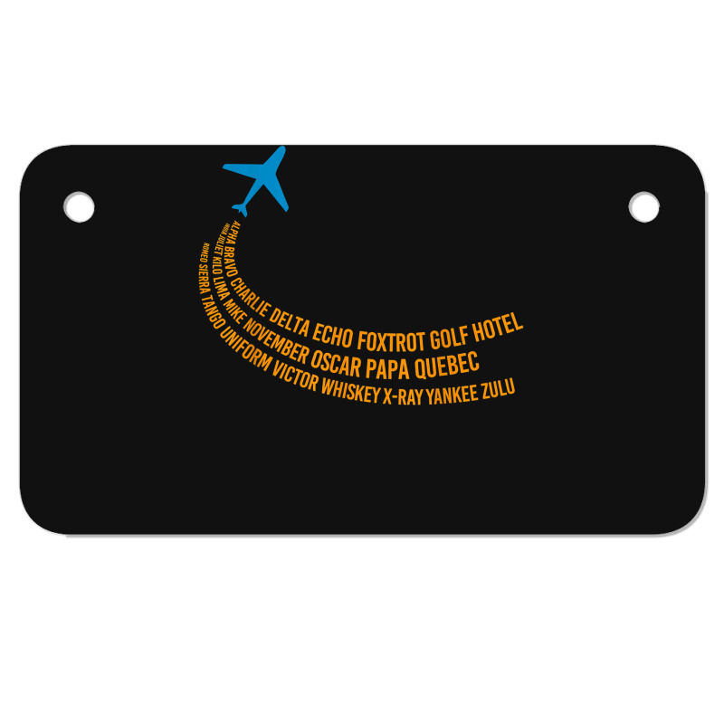 Phonetic Alphabet Gift Pilot Airplane Motorcycle License Plate | Artistshot