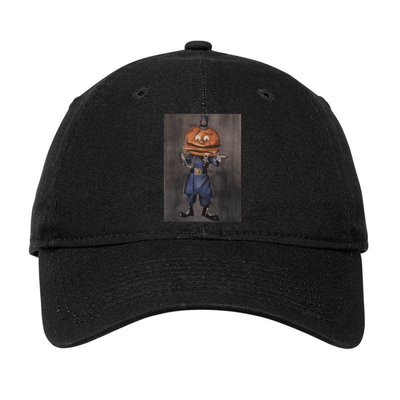 Officer Burger Head Renamed For Copyright Reasons Adjustable Cap by AlexBarnes | Artistshot