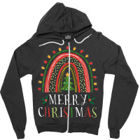 Christmas Matching Family Shirt Rainbow Xmas Tree Lights Zipper Hoodie | Artistshot