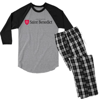 College Of Saint Benedict Men's 3/4 Sleeve Pajama Set Designed By Sophiavictoria