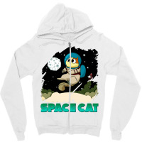 Space Cat Zipper Hoodie | Artistshot