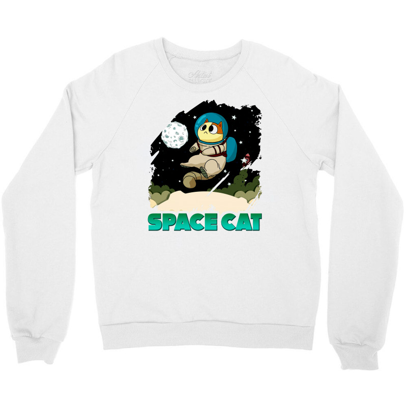 Space Cat Crewneck Sweatshirt | Artistshot