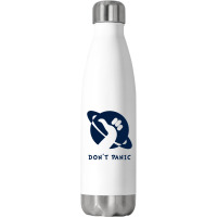 Space Dont Panic Stainless Steel Water Bottle | Artistshot