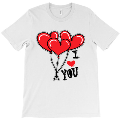 Valentines Day I Love You T-shirt Designed By Michael B Erazo